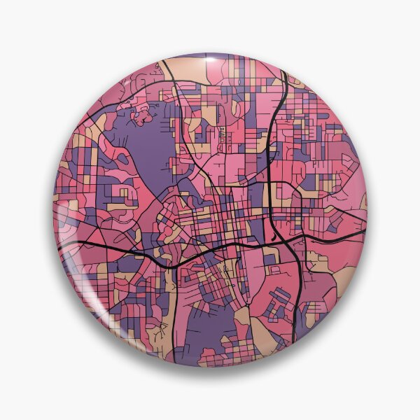 Artikelvorschau, Winston-Salem-Kartenmuster in Lila und Rosa entworfen und verkauft von PatternMaps.