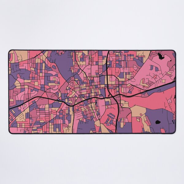 Item preview, Winston-Salem Map Pattern in Purple & Pink designed and sold by PatternMaps.