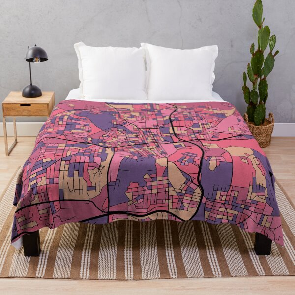 Item preview, Winston-Salem Map Pattern in Purple & Pink designed and sold by PatternMaps.
