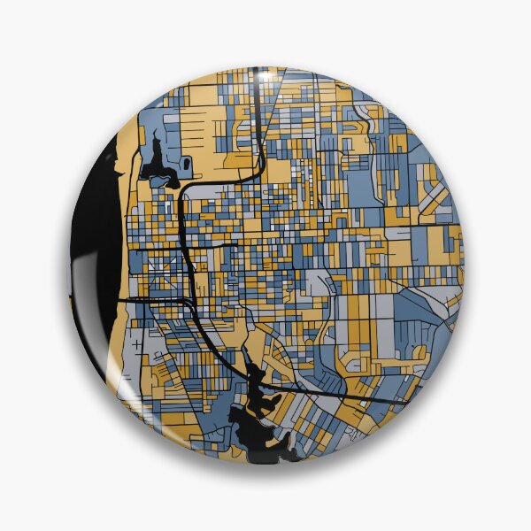 Item preview, Baton Rouge Map Pattern in Blue & Gold designed and sold by PatternMaps.
