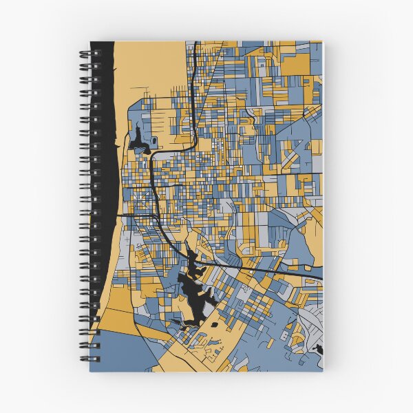 Item preview, Baton Rouge Map Pattern in Blue & Gold designed and sold by PatternMaps.