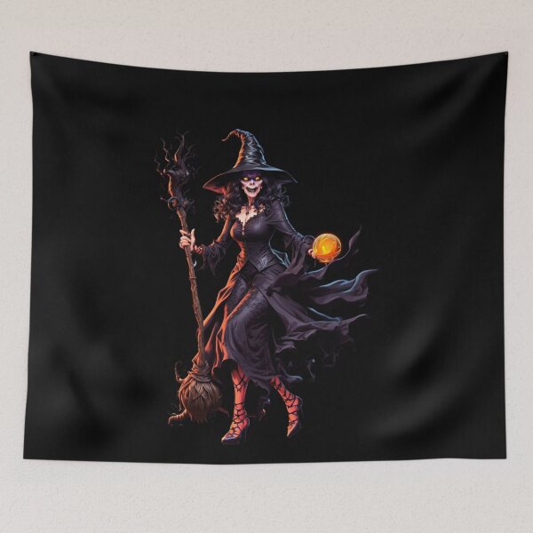 Item preview, Ugly Witch and Her Wicked Broomstick designed and sold by SirenasWorld.