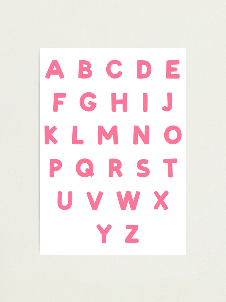 Pink alphabet pack Pink letters A to Z