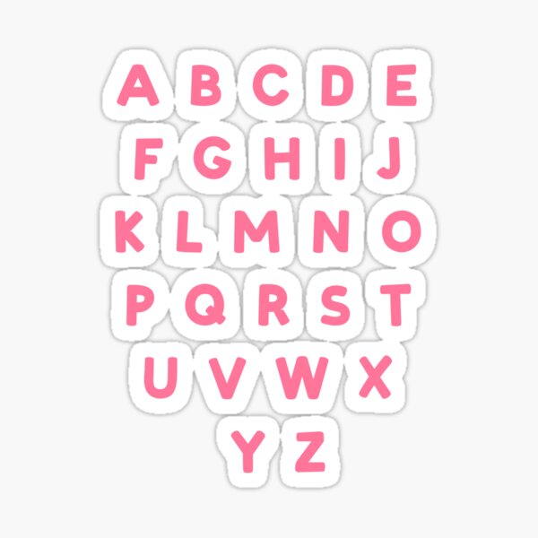 Aperçu de l'œuvre Pack alphabet rose Lettres roses de A à Z créée et vendue par Kawabijutsu21.