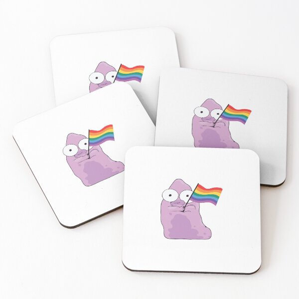 Item preview, pupa holding pride flag designed and sold by chromecrush.