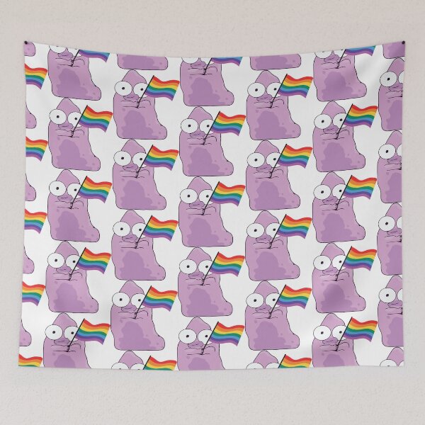 Item preview, pupa holding pride flag designed and sold by chromecrush.