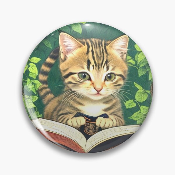Item preview, Kitten reading books designed and sold by MaxnGeorge.