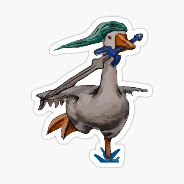 Goose With Sword and Hat Sticker