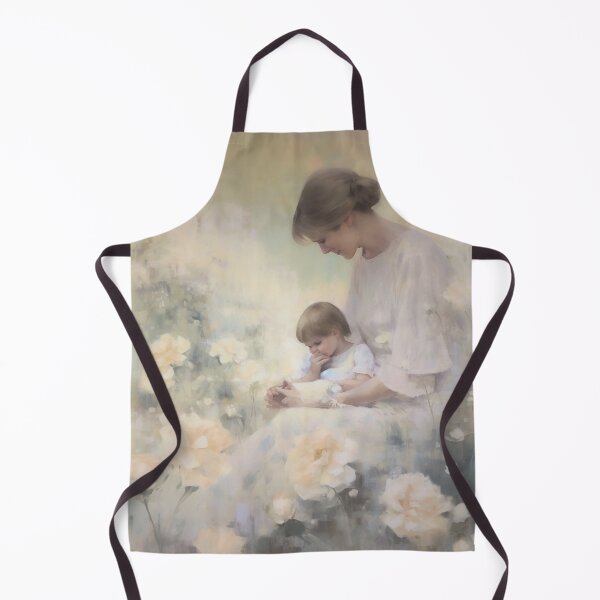 Artikelvorschau, Kokettes ästhetisches Vintage-Gemälde einer Mutter und eines Babys entworfen und verkauft von Coquette Art.