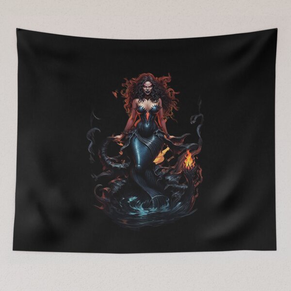 Item preview, Black Waves Mermaid From Sirenas Dark fairytales designed and sold by SirenasWorld.
