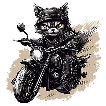 Artwork thumbnail, Cat Rider by PatternDesignh