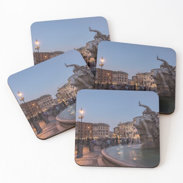 Item preview, Twilight on Piazza Navona in Rome Italy designed and sold by Georgia Mizuleva.