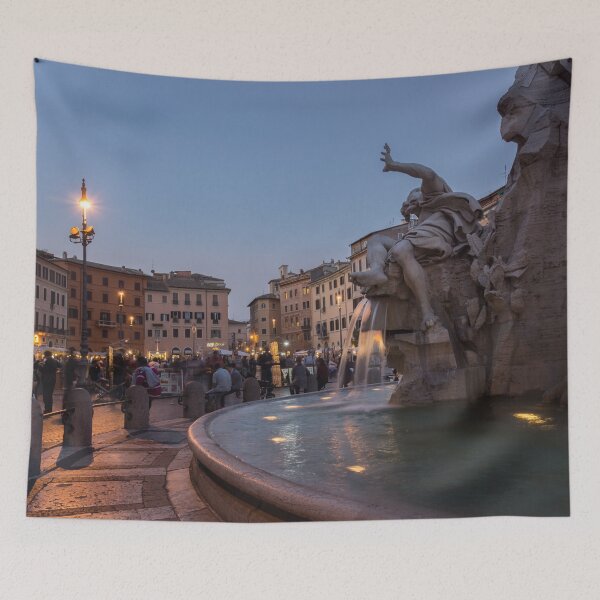 Item preview, Twilight on Piazza Navona in Rome Italy designed and sold by Georgia Mizuleva.