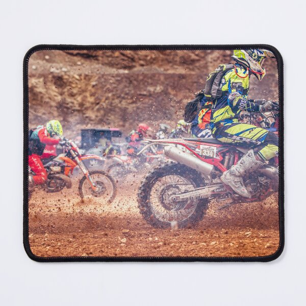 Item preview, Dirt bike MX racers' muddy race start designed and sold by Pitlane Pixels.