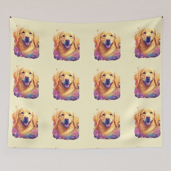 Item preview,  Golden Retriever Puppy Campfire Comic Cartoon  designed and sold by Petsthetic.