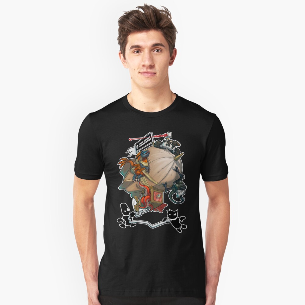 Smart Enough To Know Better Comedy Blimp Slim Fit T-Shirt