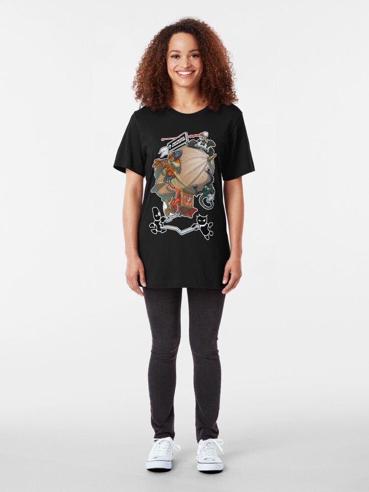 Alternate view of Smart Enough To Know Better Comedy Blimp Slim Fit T-Shirt