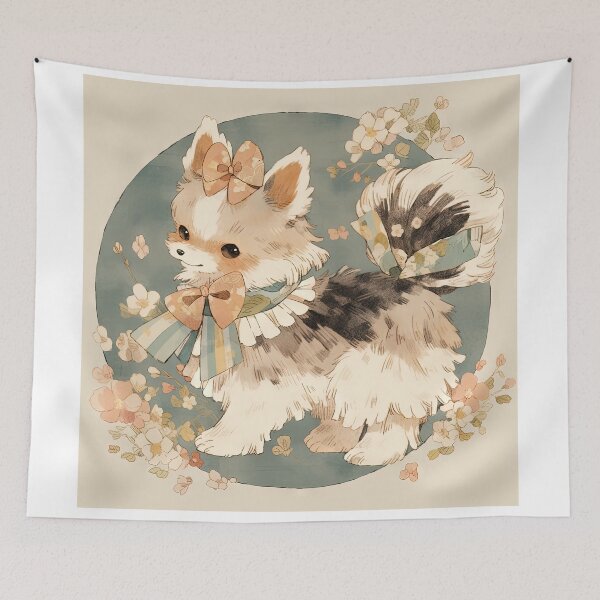 Item preview, Japanese Woodblock Style Yorkshire Terrier Dog designed and sold by BlvckSky.