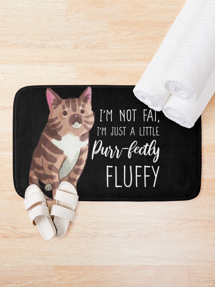 sneaky cat Bath Mat for Sale by lauragraves