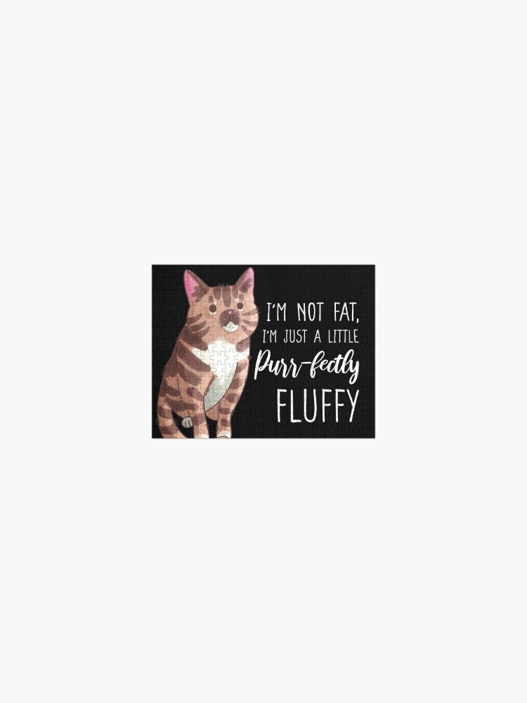 Thumbnail 1 of 3, Jigsaw Puzzle, I'm not fat - Tabby Cat designed and sold by FelineEmporium.