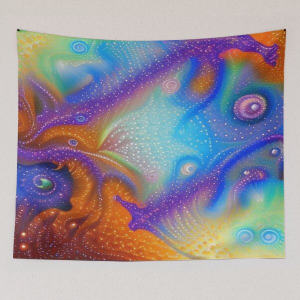 Item preview, Flower Made Of Galaxy Abstract designed and sold by Calm Cat Studio.