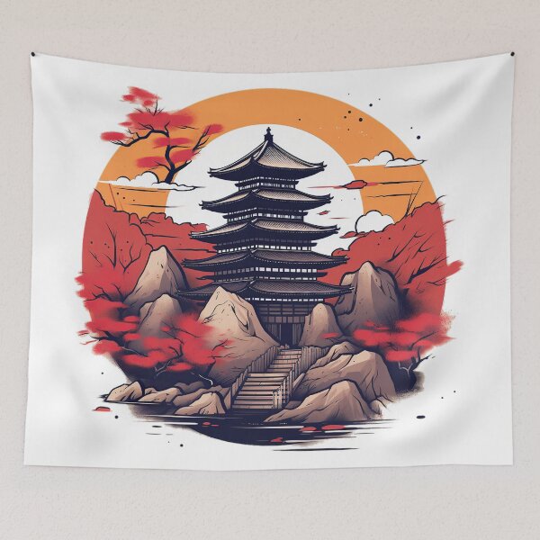 Item preview, Ancient Asian Temple designed and sold by EdgarJake.