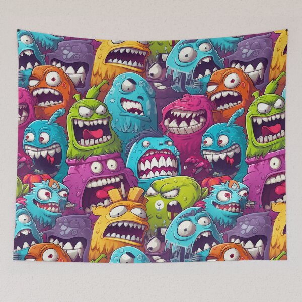 Item preview, Monster on the wall 2 designed and sold by Snoobstyle.