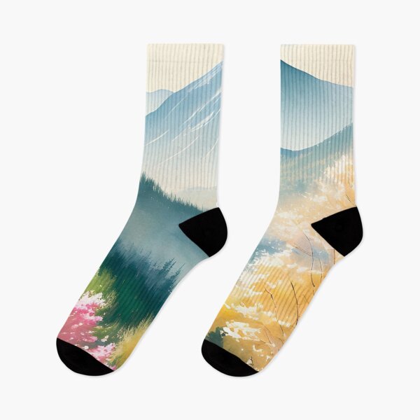 Item preview, Watercolor Mountain Landscape - Impressionism and Chinese painting designed and sold by joejiing.