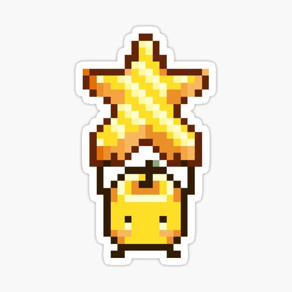 Aperçu de l'œuvre Étoile Junimo Jaune créée et vendue par tinbeanie.
