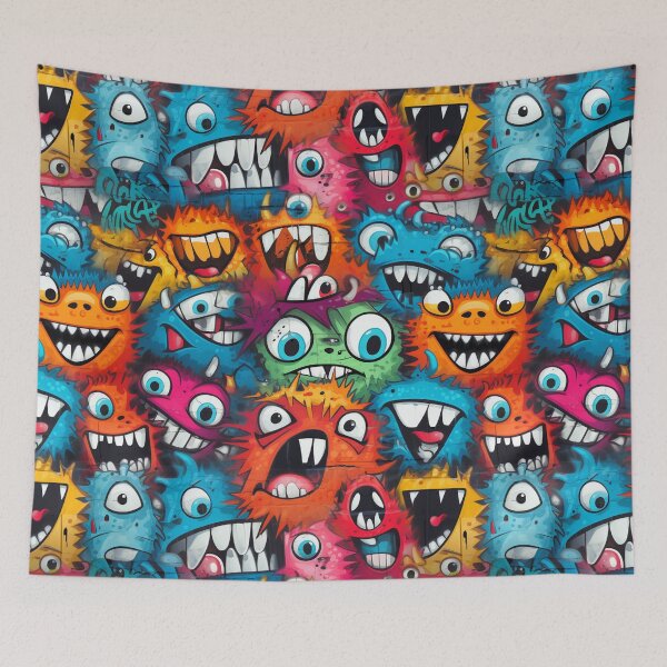 Item preview, Monster on the wall 5 designed and sold by Snoobstyle.