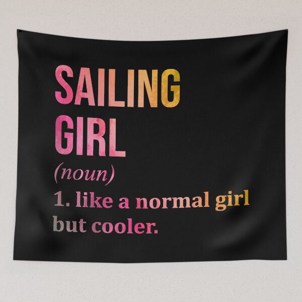 Item preview, Sailing Girl Definition in Watercolor designed and sold by XCIV.