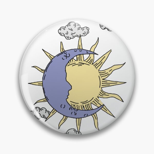 Item preview, sun and moon together designed and sold by Wickystickers.