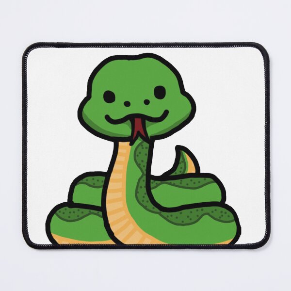 Item preview, green cute kawaii snake designed and sold by Wickystickers.