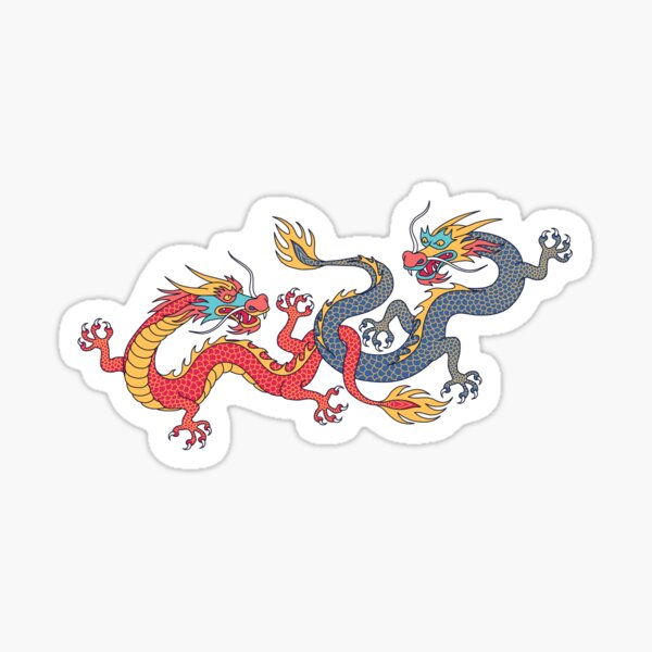 Chinese dragons Sticker