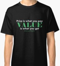 Warren Buffett - Price is... | White Classic T-Shirt