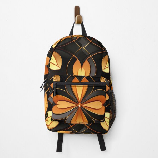 Item preview, Colorful fantasy pattern orange gold yellow black ornament mesh designed and sold by G-M-Designs.