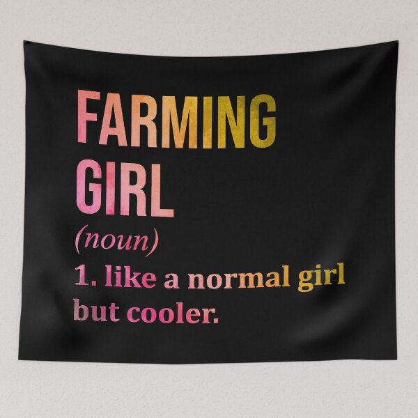 Item preview, Farming Girl Definition in Watercolor designed and sold by XCIV.