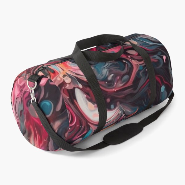 Item preview, "Liquid Dreams: Intricate Figures Amidst Dark Teal and Pink Swirls" designed and sold by WhiteWolfe0127.