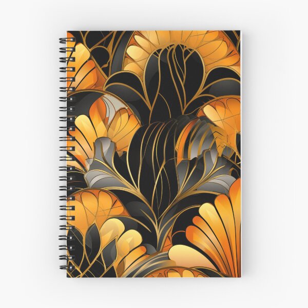 Item preview, Colorful fantasy pattern orange gold yellow black ornament mesh designed and sold by G-M-Designs.
