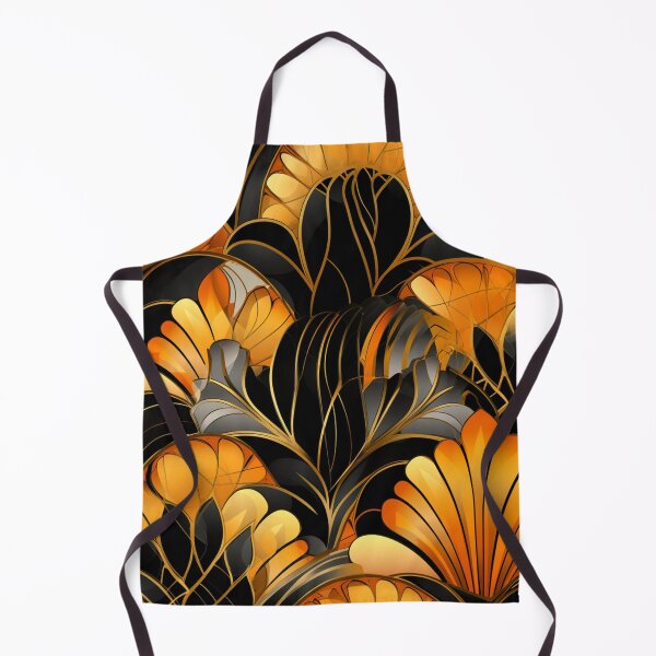 Item preview, Colorful fantasy pattern orange gold yellow black ornament mesh designed and sold by G-M-Designs.