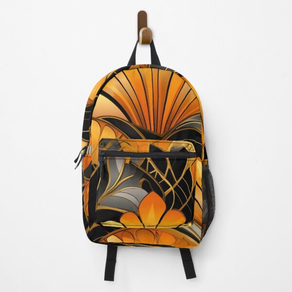 Item preview, Colorful fantasy pattern orange gold yellow black ornament mesh designed and sold by G-M-Designs.
