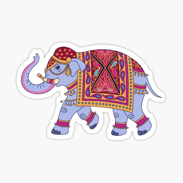 "White Indian elephants" Sticker for Sale by Reinekke Redbubble