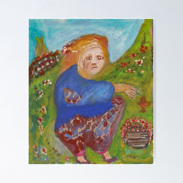 Item preview, Flower-Picking Grandma designed and sold by Yetosh.
