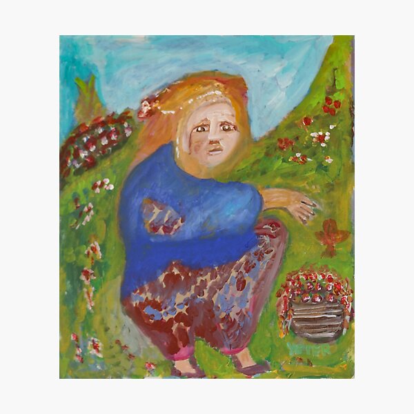 Item preview, Abuela recolectora de flores designed and sold by Yetosh.