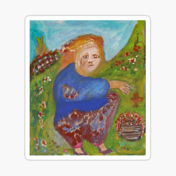 Item preview, Flower-Picking Grandma designed and sold by Yetosh.