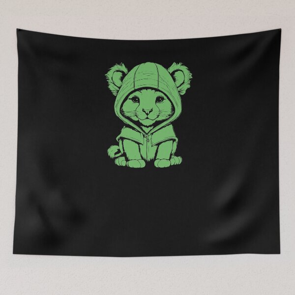 Item preview, Cute Lion Cub - Green 1 designed and sold by Soulemotion.