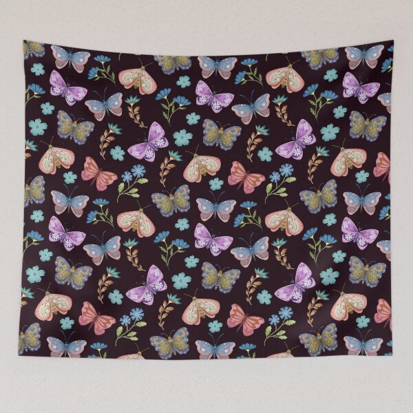 Item preview, Naturalist butterfly seamless pattern designed and sold by pinkyfish1010.