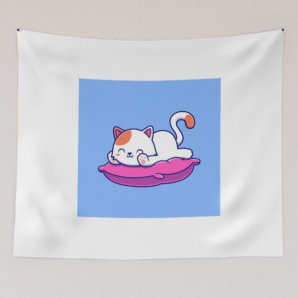 Item preview, Cozy Cat Comfort: Cartoon Vector Icon Illustration of a Relaxing Feline designed and sold by hjian8219.