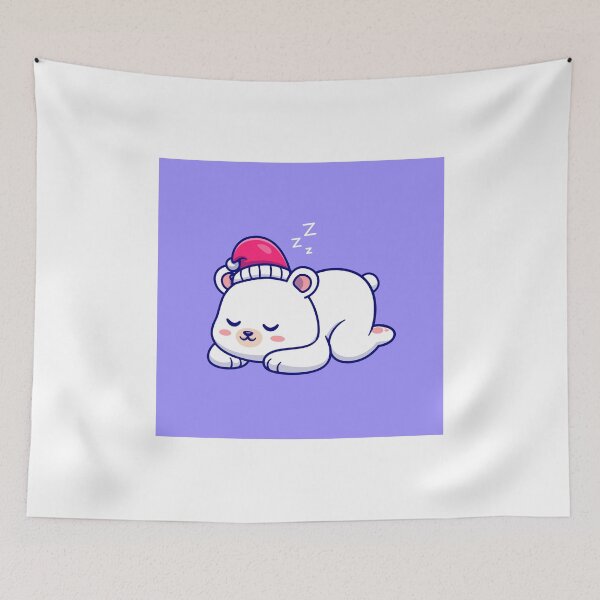 Item preview, Dreamy Polar Bear Slumber: Cute Cartoon Vector Icon Illustration designed and sold by hjian8219.