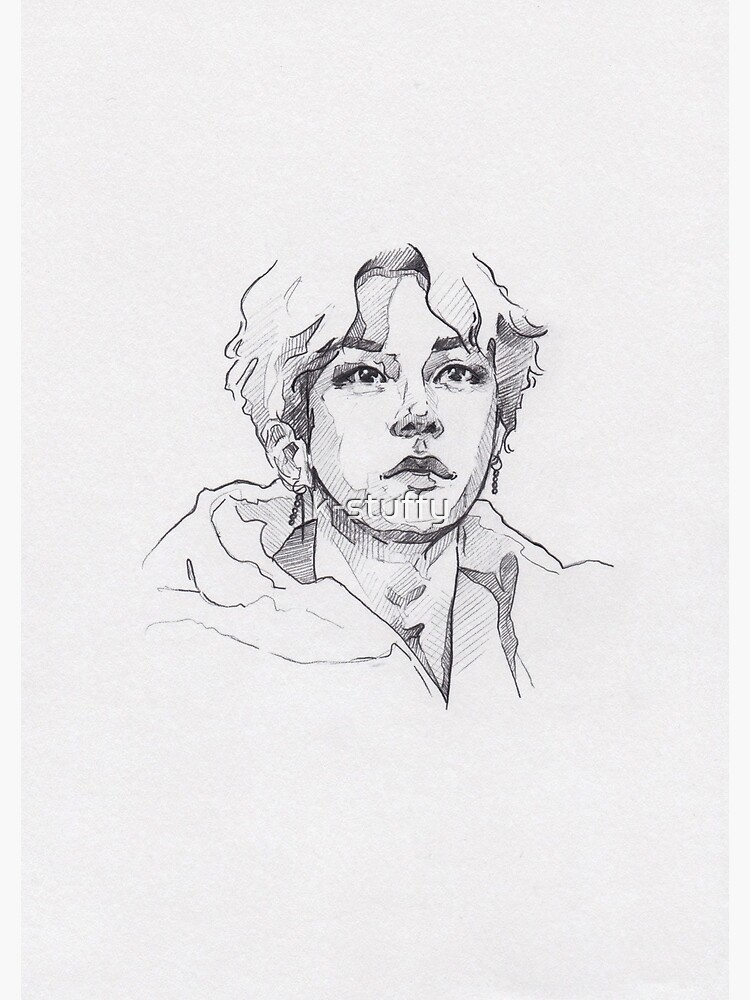 "BTS JHope (Pencil)" Poster for Sale by kstuffy Redbubble